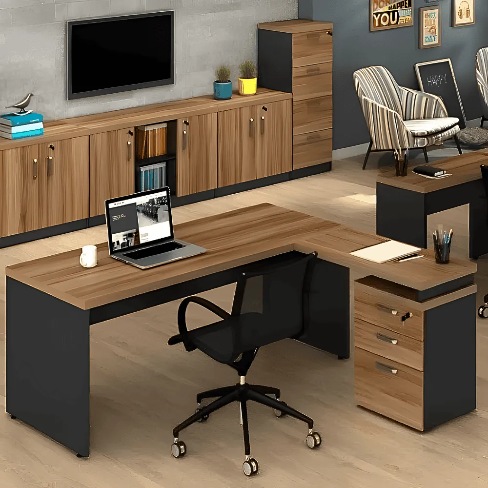 mesa de escritorio em l start com gaveteiro pedestal 4 gavetas 3 gavetas com 1 pasta e pe painel 170 847 2 3c0bbb0410d89313691c7b5569df7735 1